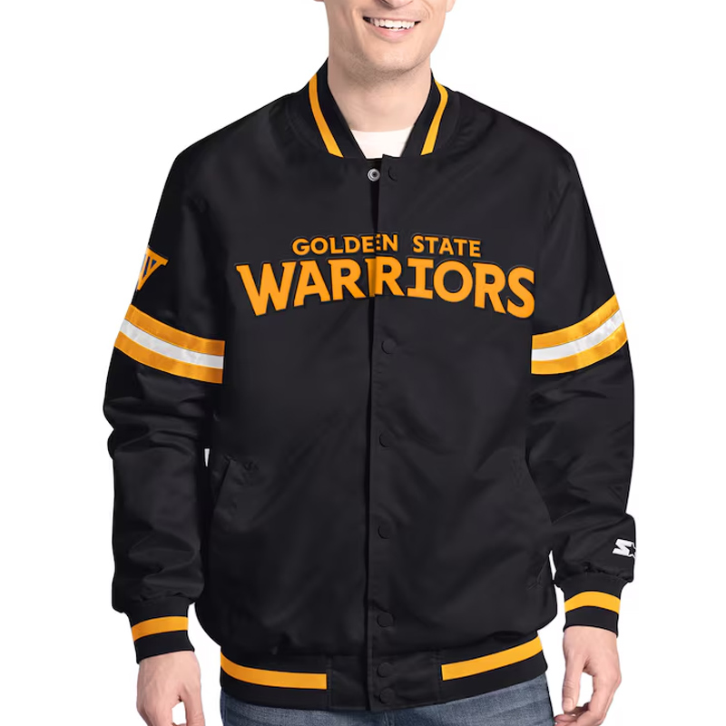 Golden State Warriors Scout Varsity Satin Jacket
