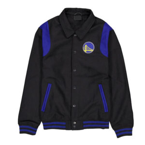 Golden State Warriors Sport Night Teddy Varsity Jacket