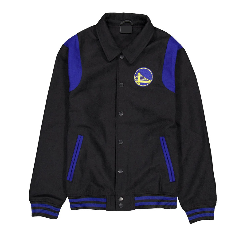 Golden State Warriors Sport Night Teddy Varsity Jacket