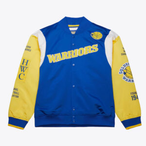 Golden State Warriors Team Origins Royal Satin Jacket