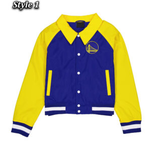 Golden State Warriors Royal and Yellow Throwback Jacket