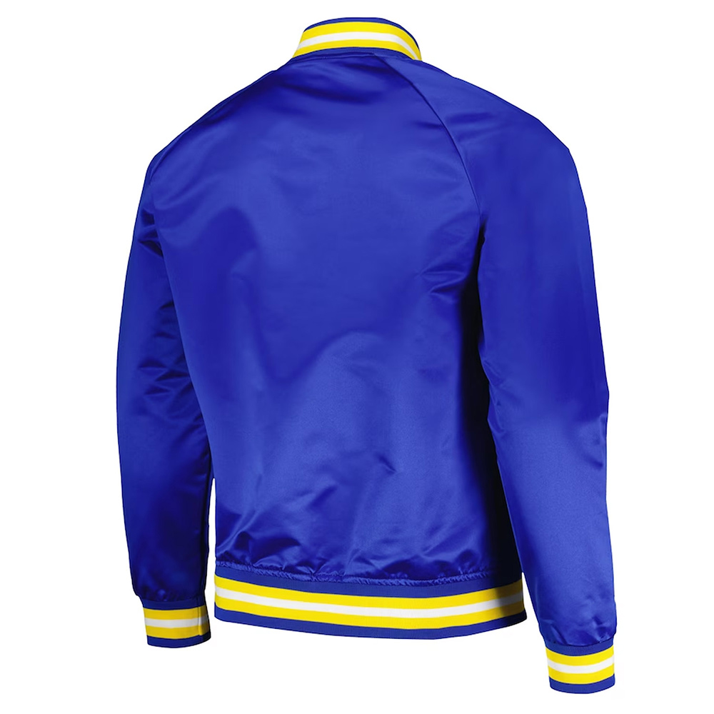 Golden State Warriors Throwback Wordmark Royal Jacket - Image 2