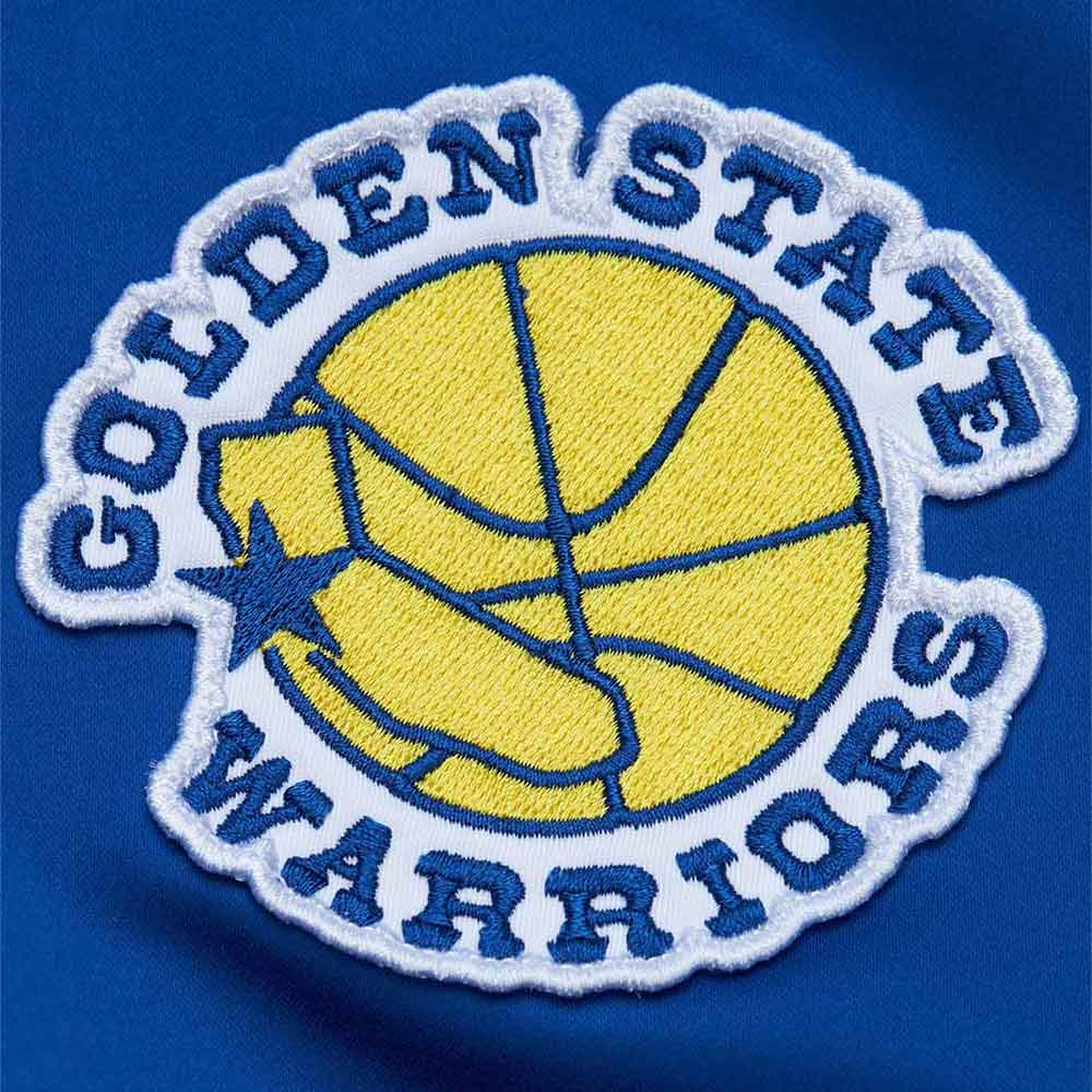Golden State Warriors Vintage Logo Royal Lightweight Satin Jacket - Image 5