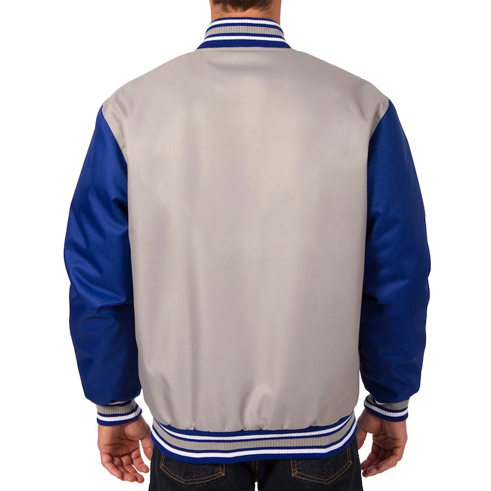 Edmonton Oilers Gray/Blue Poly Twill Jacket - Image 2