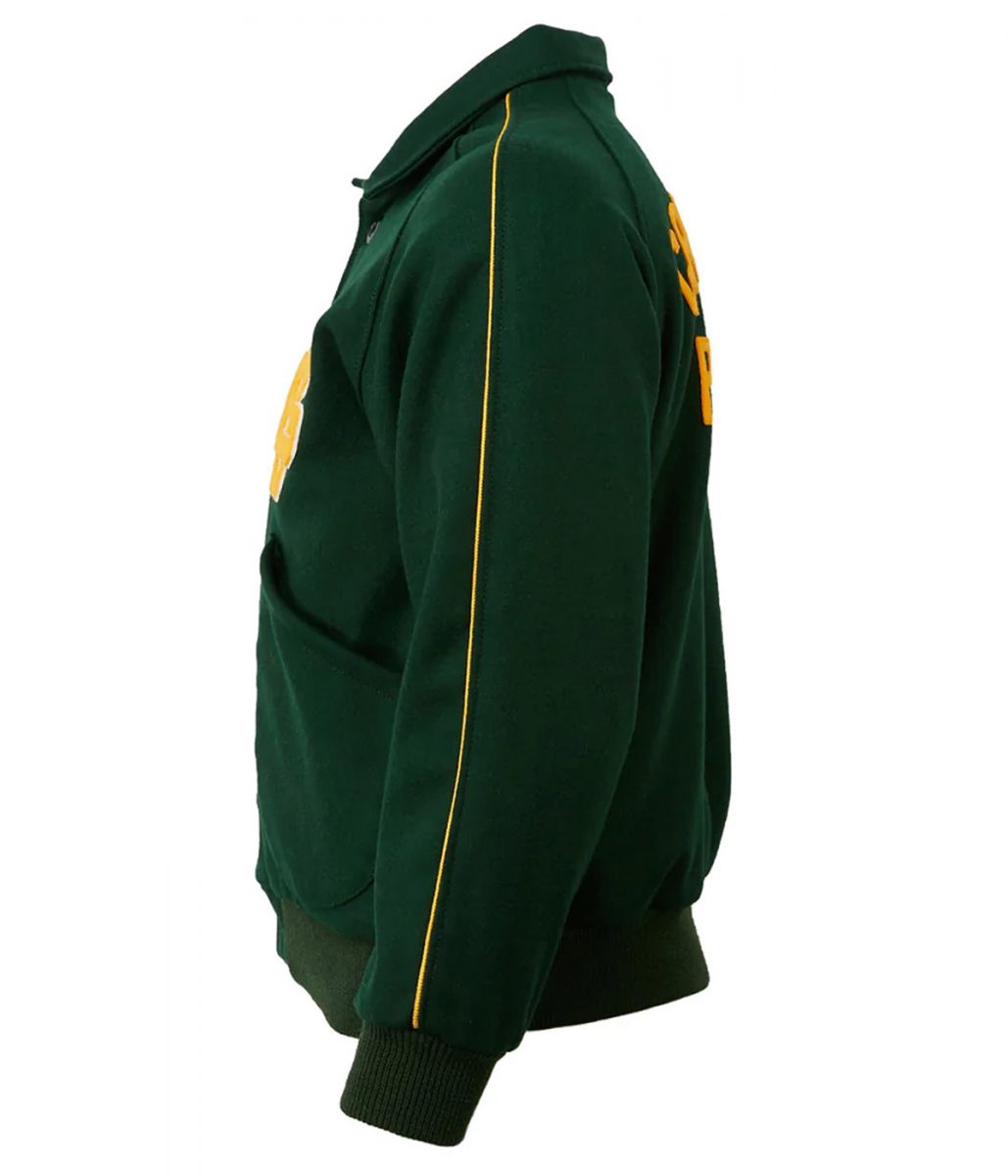 Varsity 1952 Green Bay Packers Green Wool Jacket - Image 3