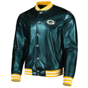Green Bay Packers Metallic Green Jacket