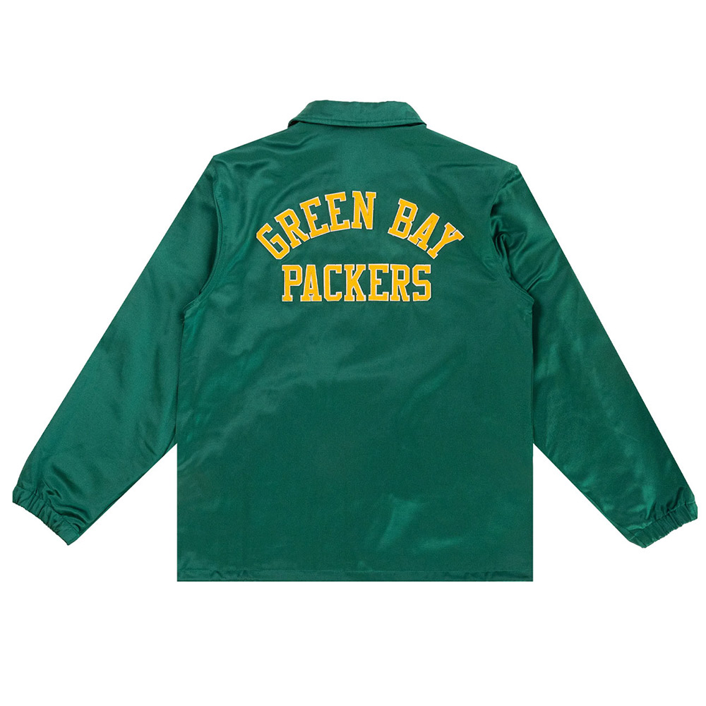 Green Bay Packers Green Satin Windbreaker - Image 2