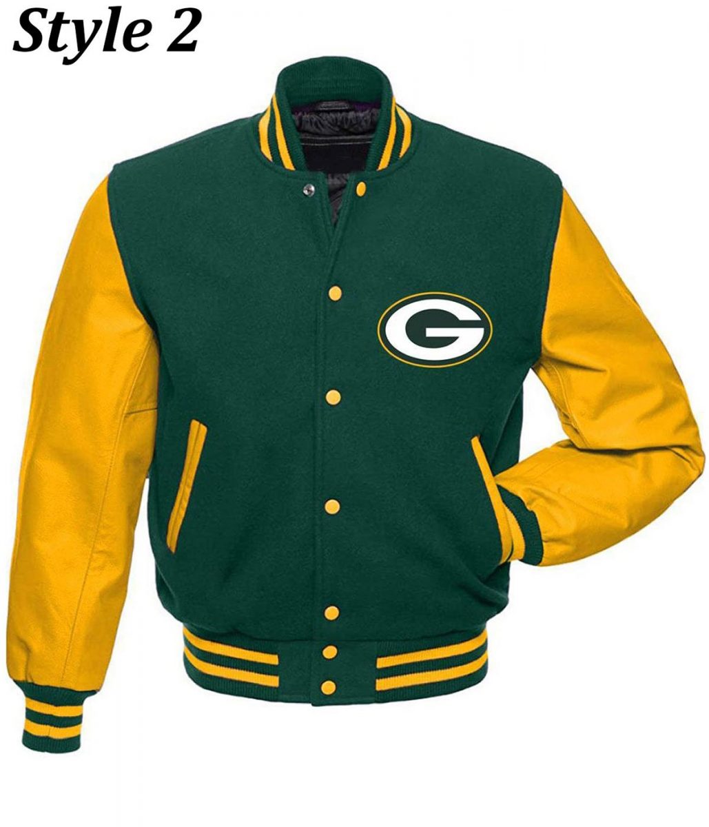 Varsity Green Bay Packers Letterman Jacket - Image 2