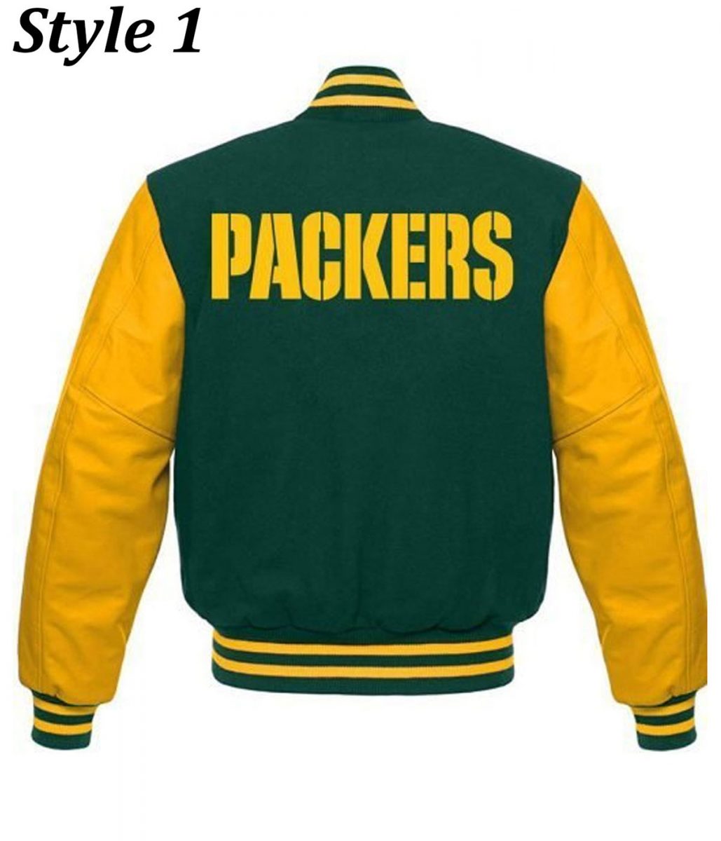 Varsity Green Bay Packers Letterman Jacket - Image 3