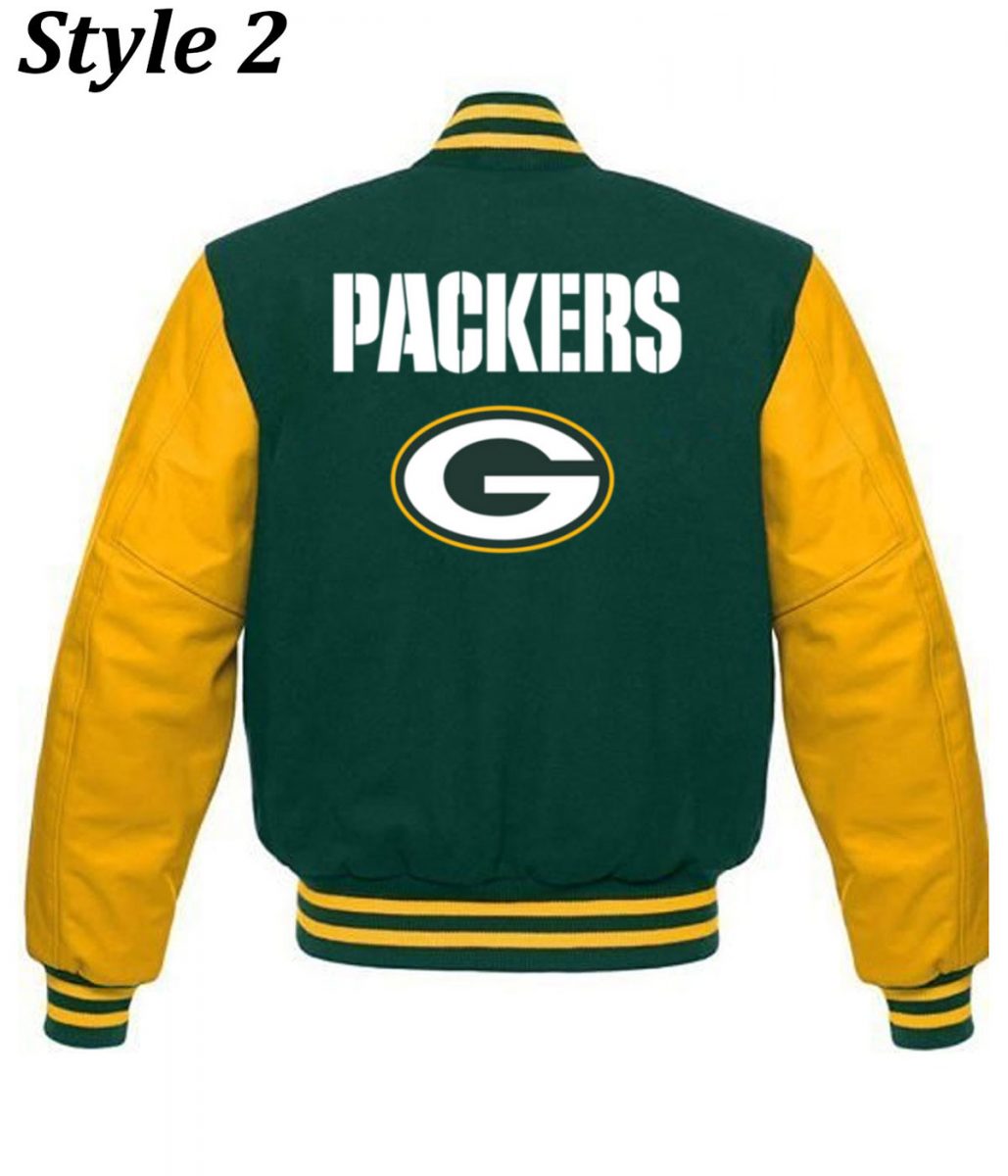Varsity Green Bay Packers Letterman Jacket - Image 4