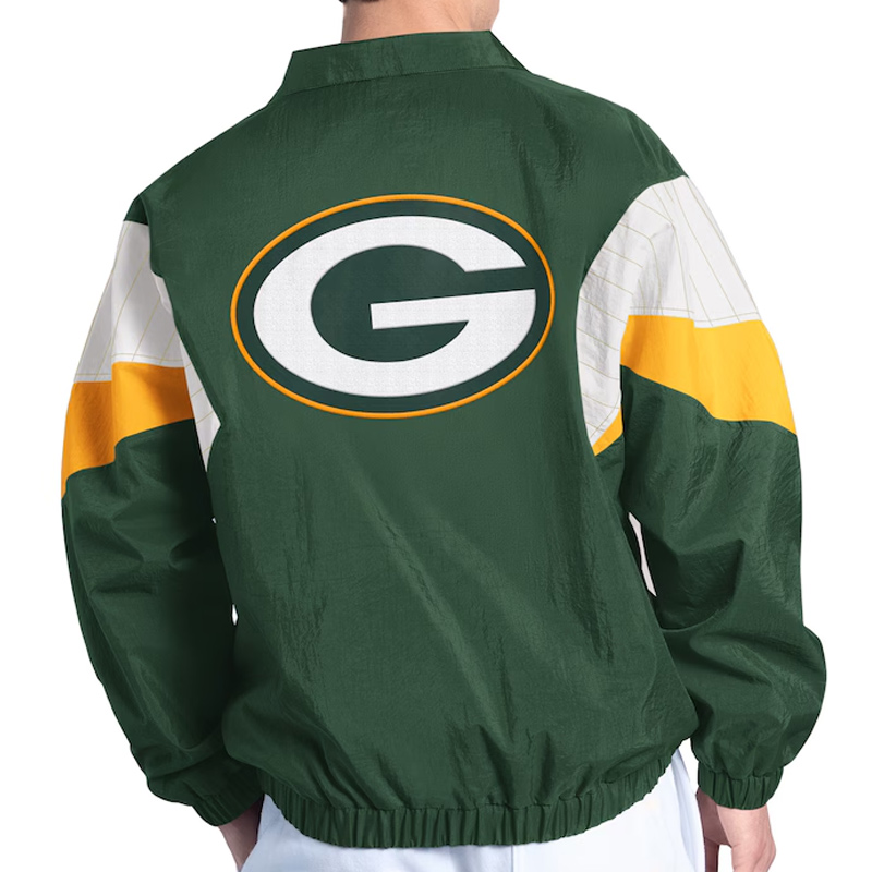 Green Bay Packers Yard Line Green Full-Zip Jacket - Image 2