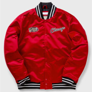 Chicago Bulls Heavyweight Red Satin Jacket