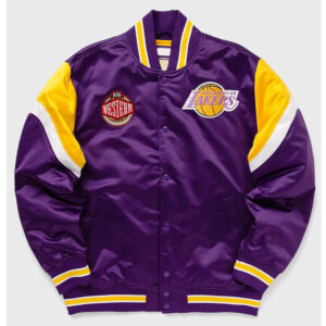 LA Lakers Heavyweight Purple Satin Jacket