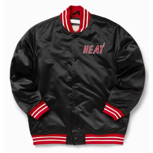 Miami Heat Heavyweight Black Satin Jacket