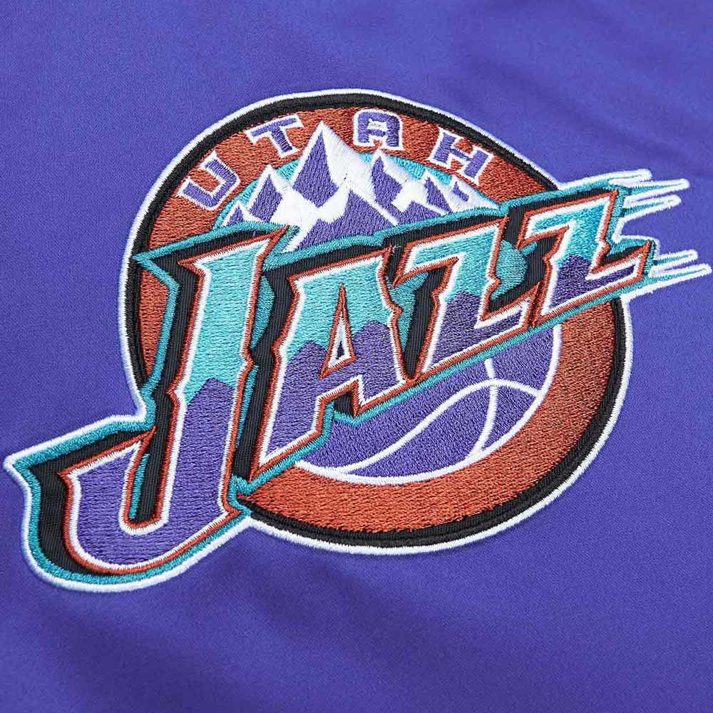 Utah Jazz Heavyweight Purple Satin Jacket - Image 3