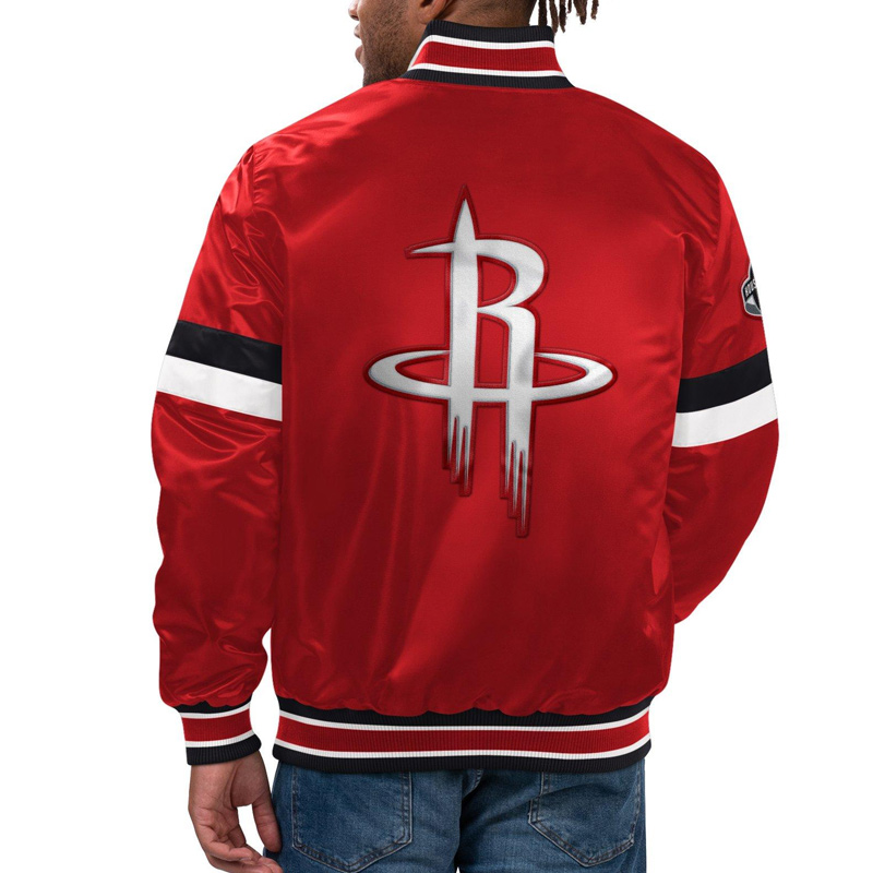Home Game Houston Rockets Black Satin Jacket - Image 3