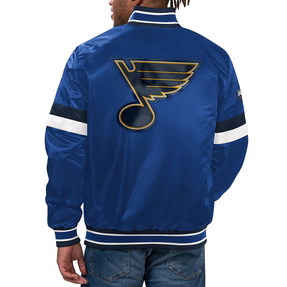 Home Game St. Louis Blues Varsity Satin Jacket - Image 2