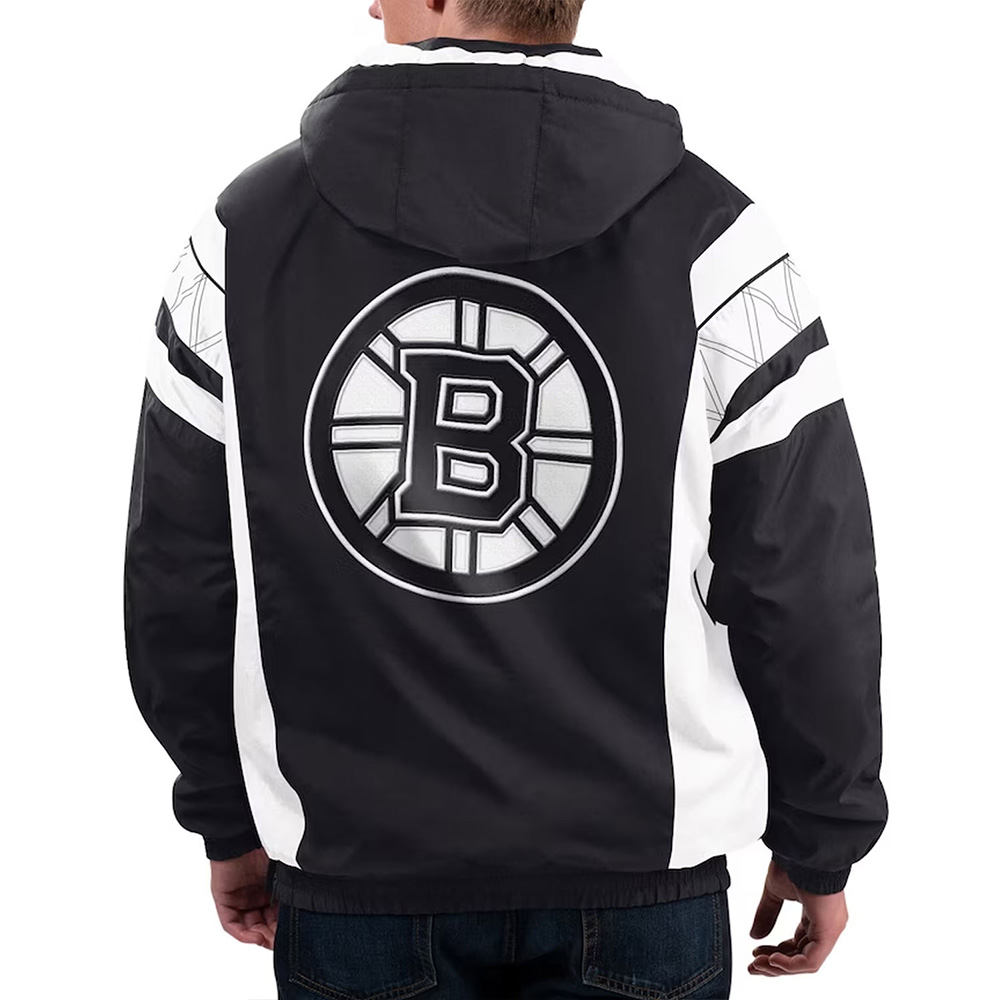 Home Team Boston Bruins Half-Zip Hoodie Jacket - Image 2