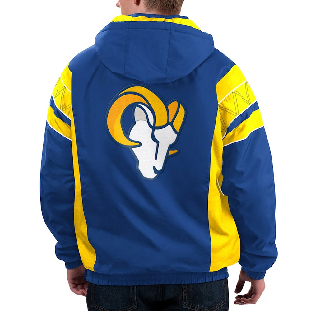 Home Team LA Rams Half-Zip Hoodie Jacket - Image 2