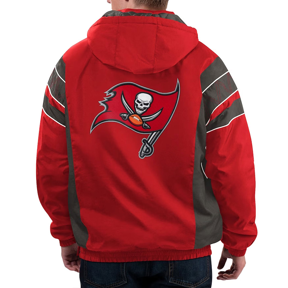 Home Team Tampa Bay Buccaneers Half-Zip Hoodie Jacket - Image 2