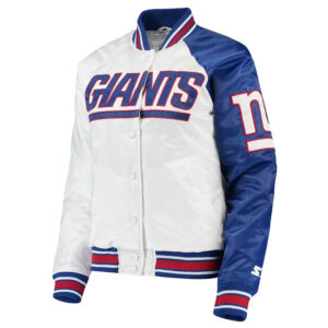 White/Royal New York Giants Hometown Satin Jacket