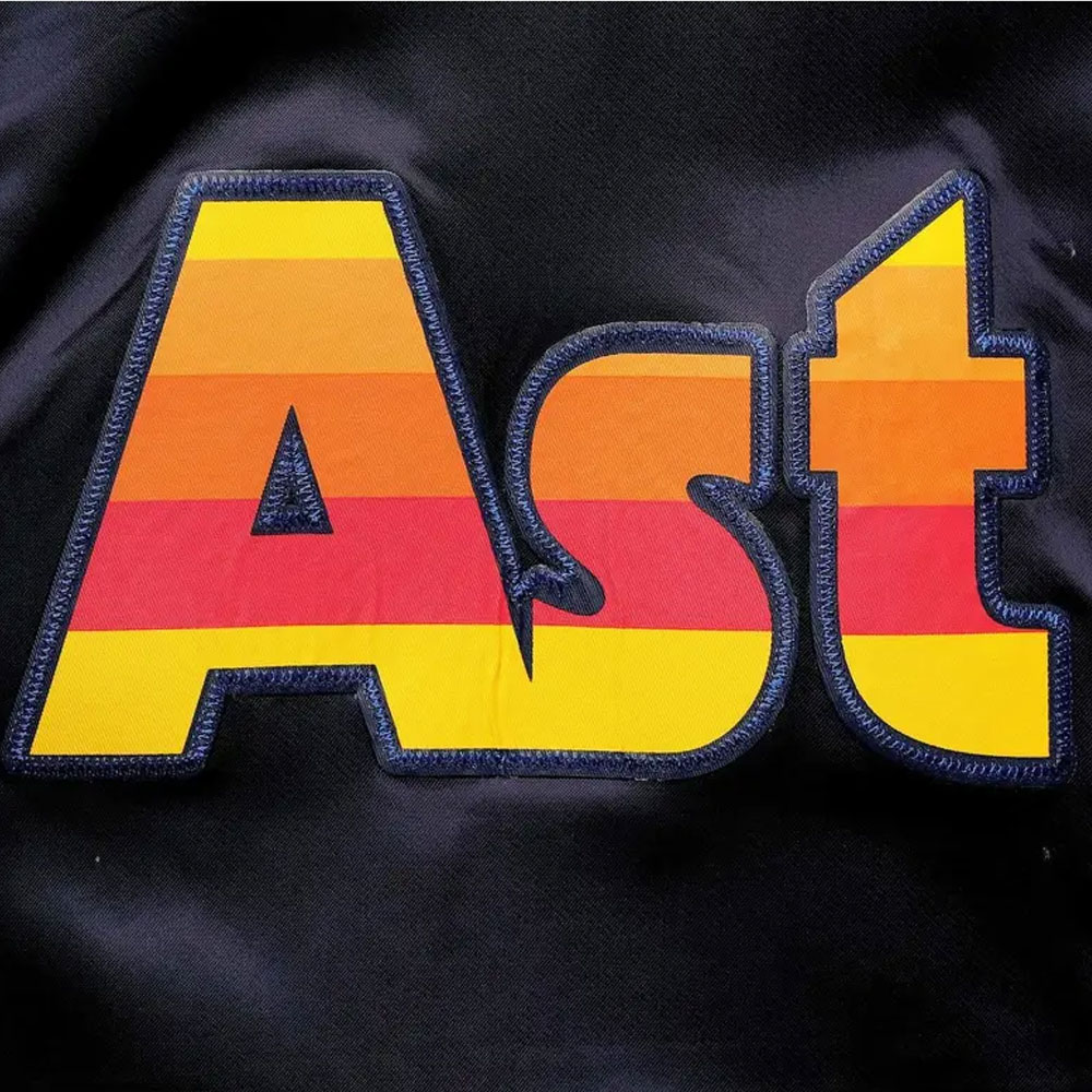 Wordmark Houston Astros Bomber Satin Jacket - Image 8