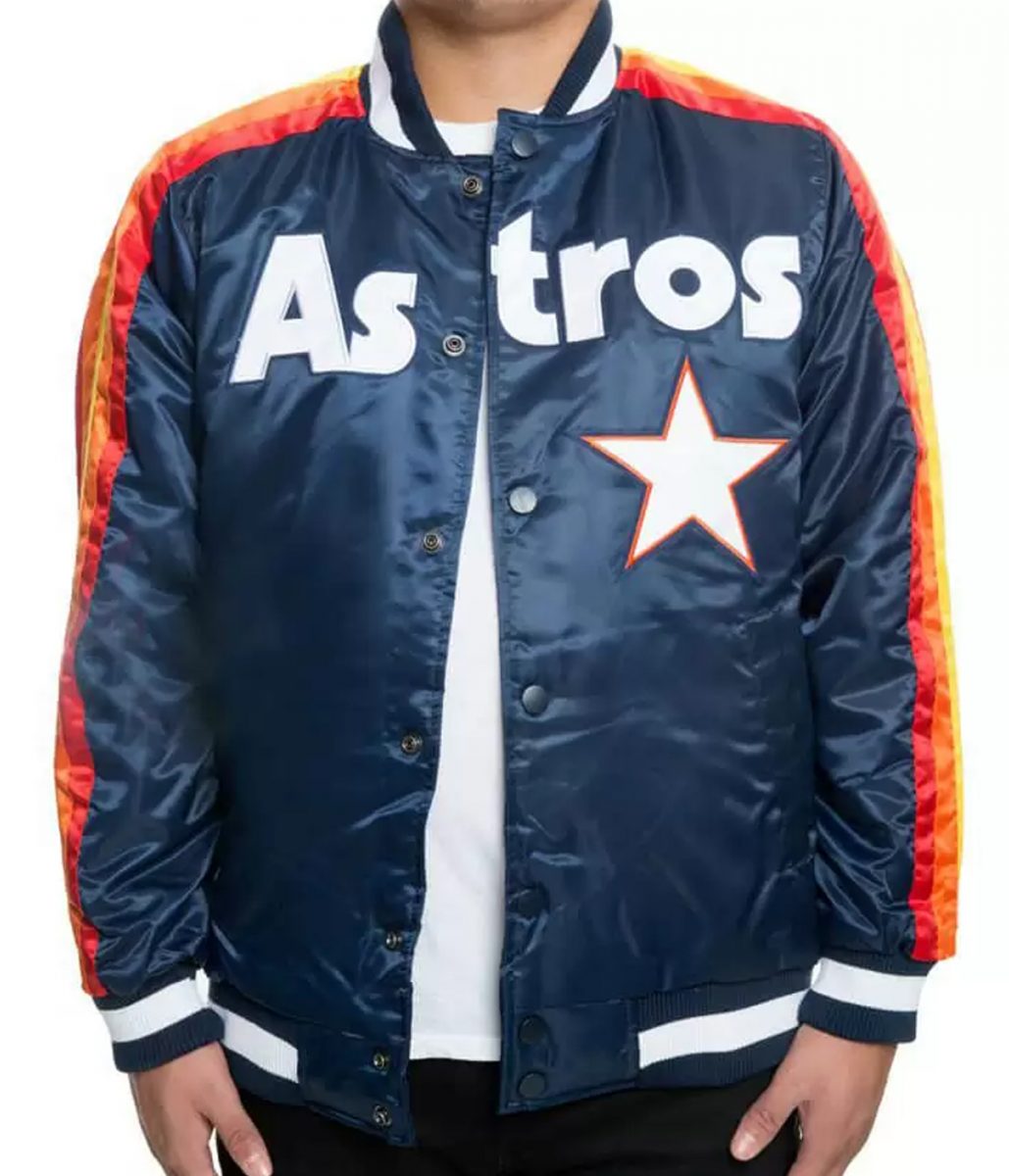 Houston Astros Bomber Blue Jacket - Image 2