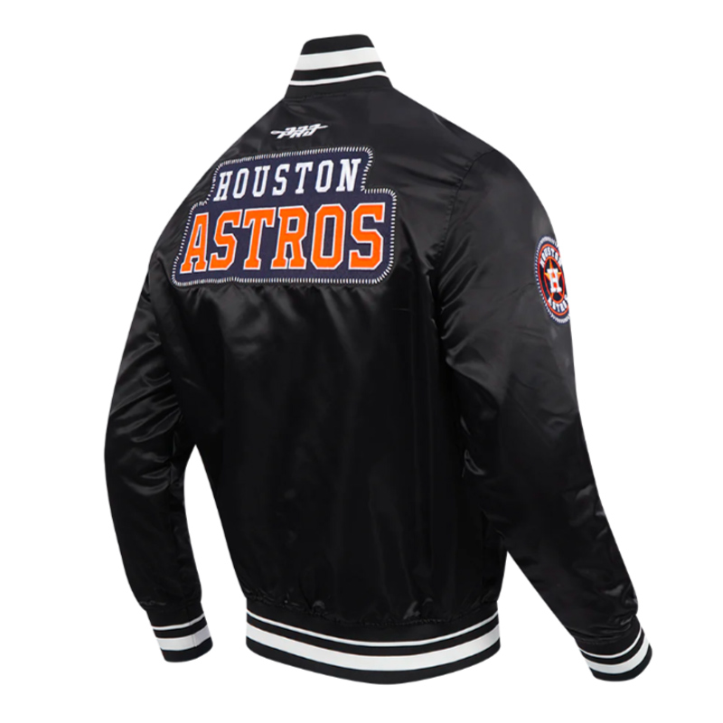 Houston Astros Diy Pick Stitch Classic Rib Satin Jacket - Image 4