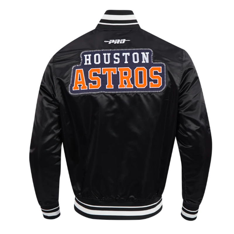 Houston Astros Diy Pick Stitch Classic Rib Satin Jacket - Image 2