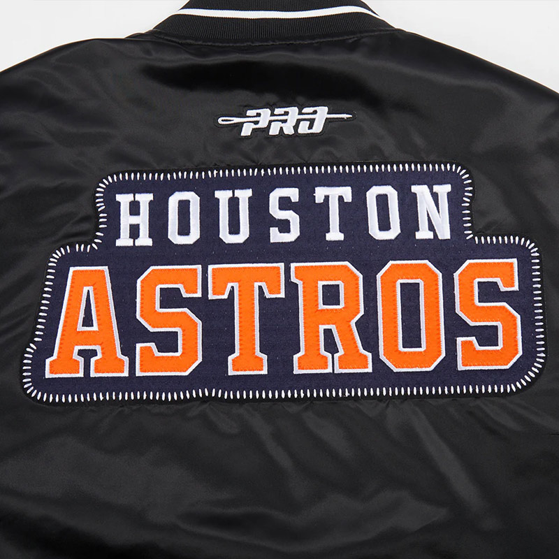 Houston Astros Diy Pick Stitch Classic Rib Satin Jacket - Image 5