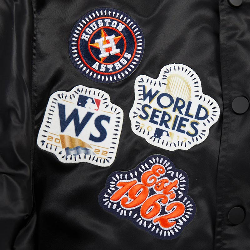 Houston Astros Diy Pick Stitch Classic Rib Satin Jacket - Image 8