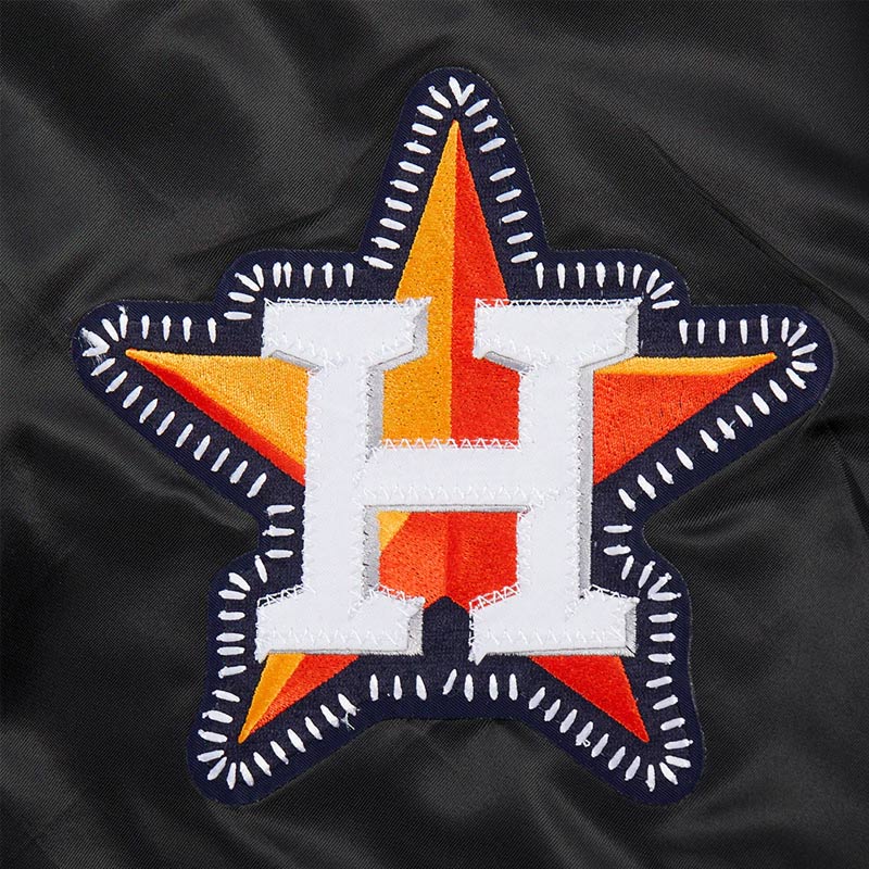 Houston Astros Diy Pick Stitch Classic Rib Satin Jacket - Image 9