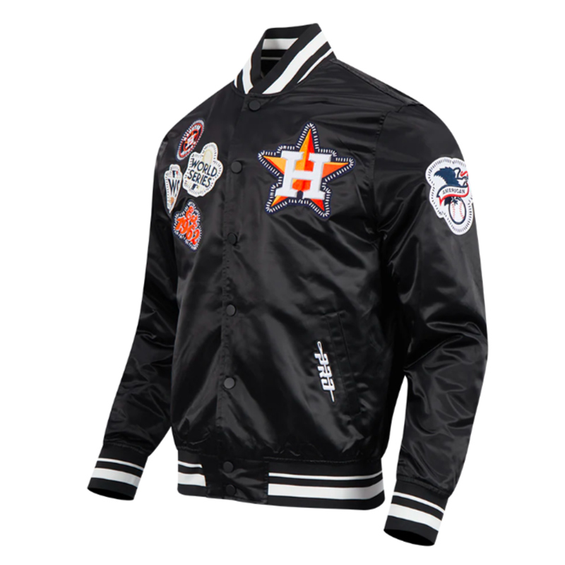 Houston Astros Diy Pick Stitch Classic Rib Satin Jacket - Image 3
