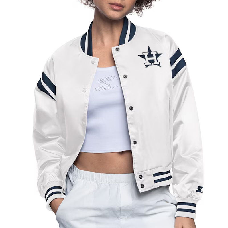 Houston Astros White Full Count Satin Jacket
