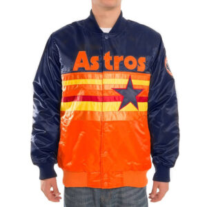 Navy/Orange Houston Astros Satin Jacket