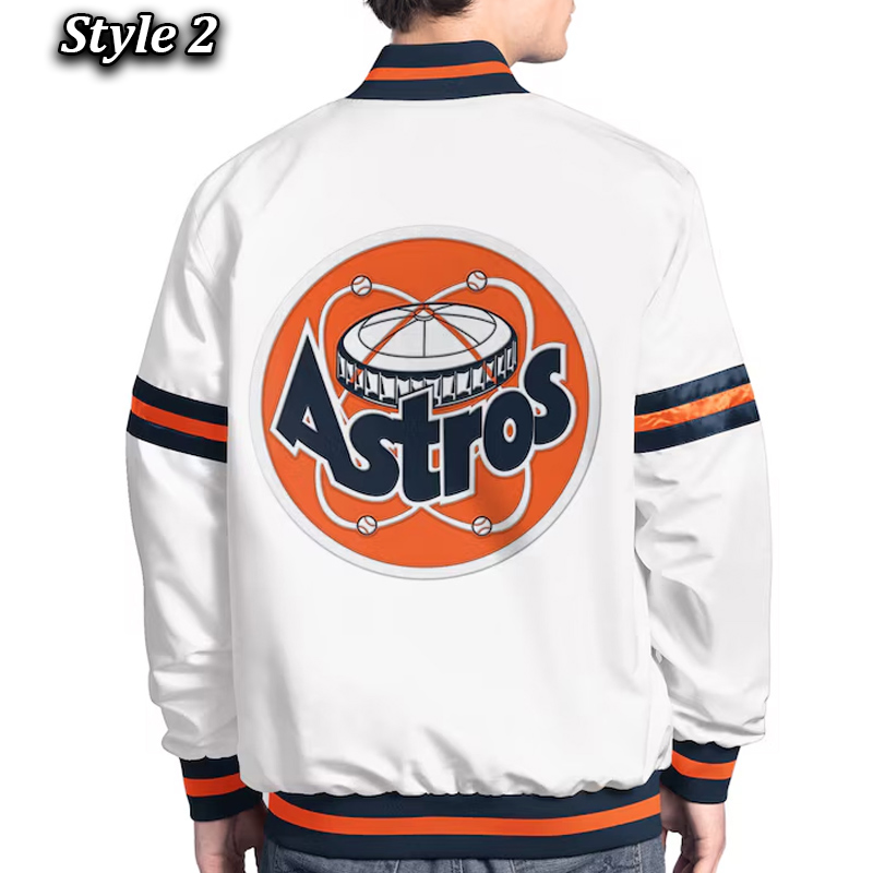 Houston Astros Scout Varsity Satin Jacket - Image 4