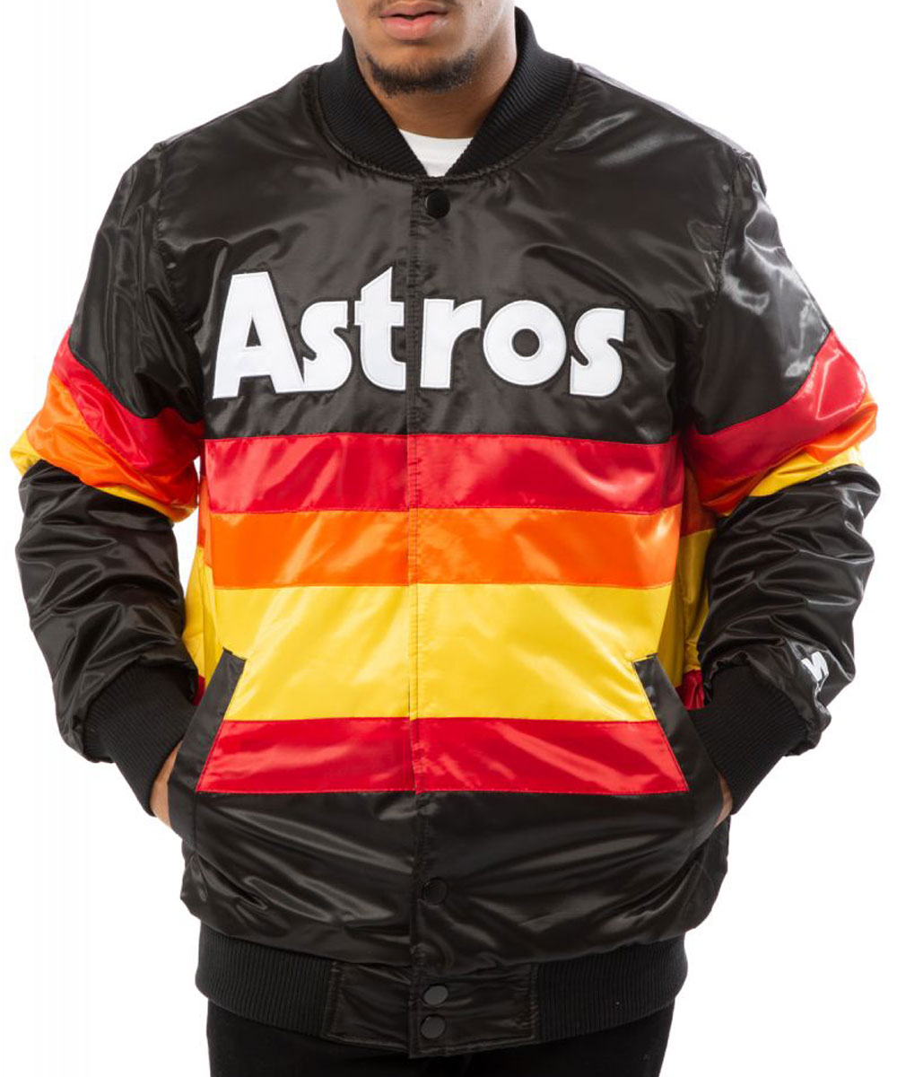 Astros Houston Bomber Starter Satin Jacket - Image 2