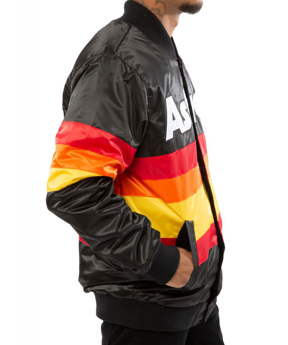 Astros Houston Bomber Starter Satin Jacket - Image 9