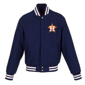 Varsity Houston Astros Navy Blue Wool Jacket