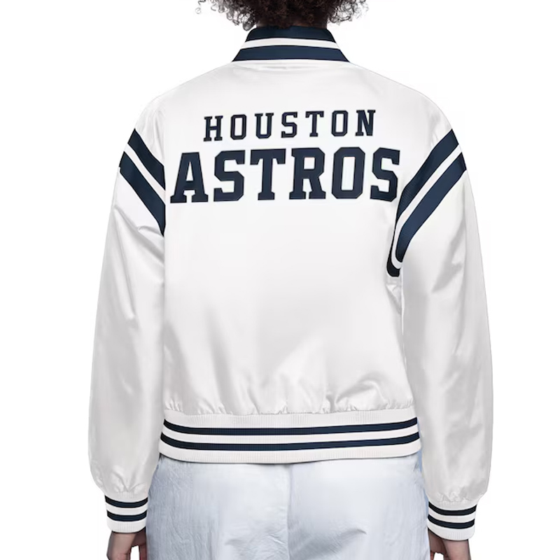 Houston Astros White Full Count Satin Jacket - Image 2