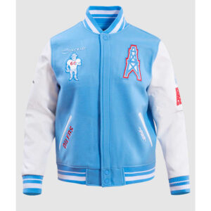 Houston Oilers Retro Classic Rib Varsity Jacket