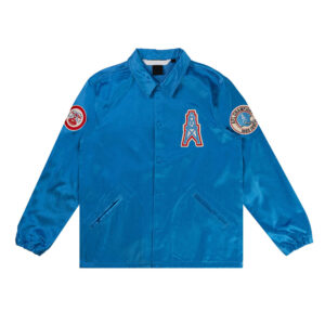 Houston Oilers Blue Satin Windbreaker