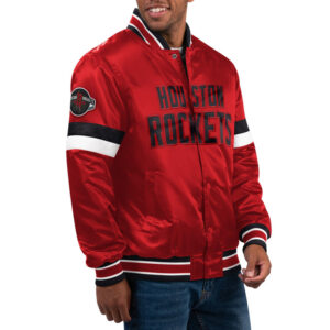 Home Game Houston Rockets Black Satin Jacket