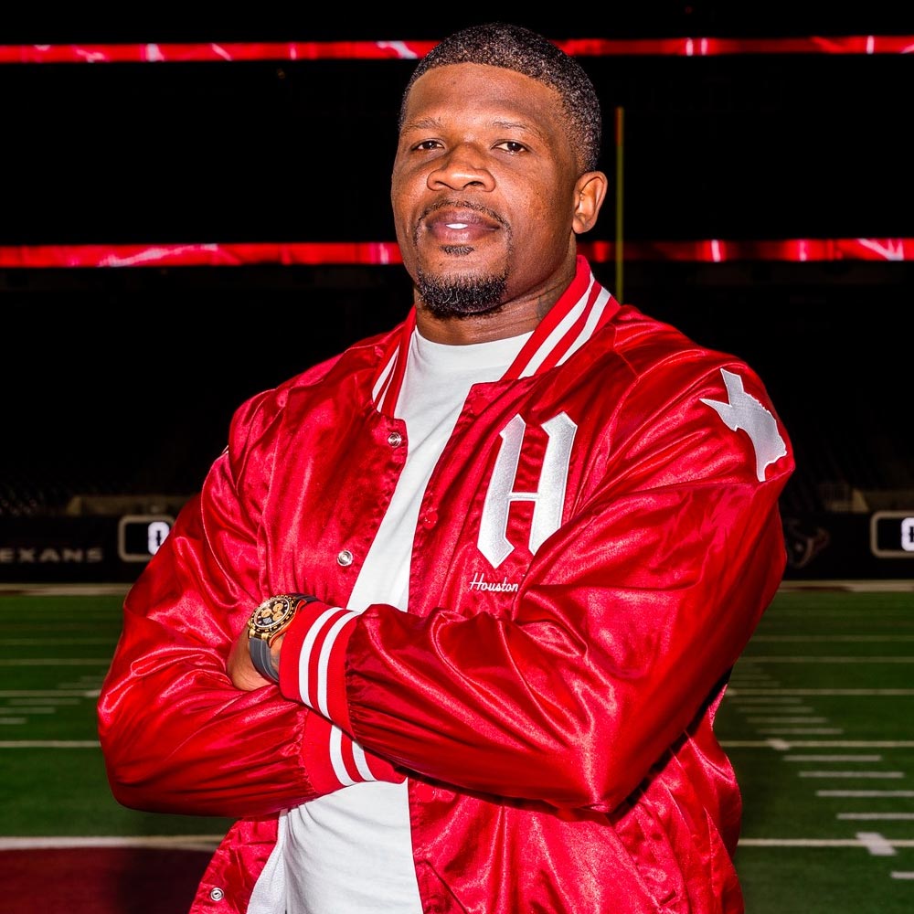 Red Houston Texans H-Town Satin Jacket - Image 2