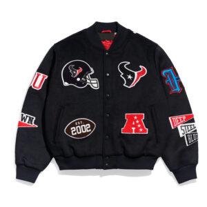 Houston Texans Pennant Navy Varsity Wool Jacket