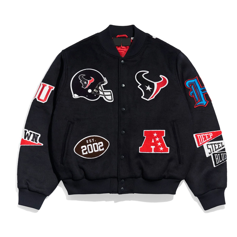 Houston Texans Pennant Navy Varsity Wool Jacket