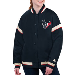 Houston Texans Tournament Navy Varsity Jacket