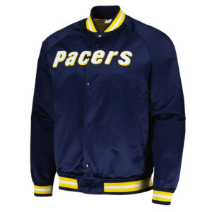 Indiana Pacers Throwback Wordmark Navy Jacket