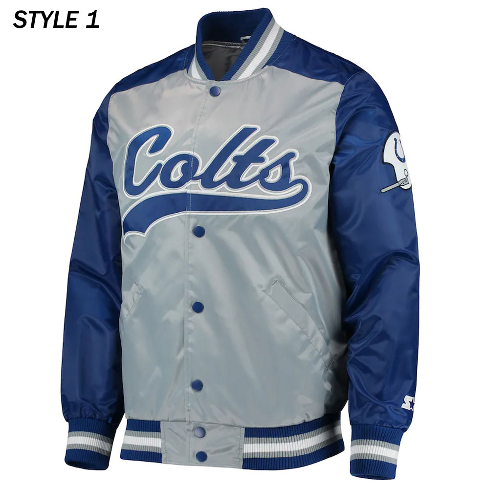 Indianapolis Colts The Tradition II Team Full-Snap Satin Jacket