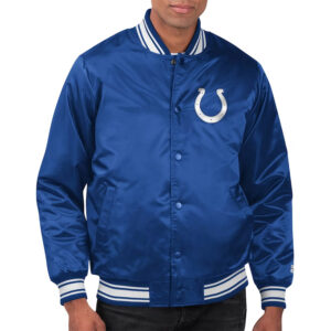 Indianapolis Colts Locker Room Royal Satin Jacket